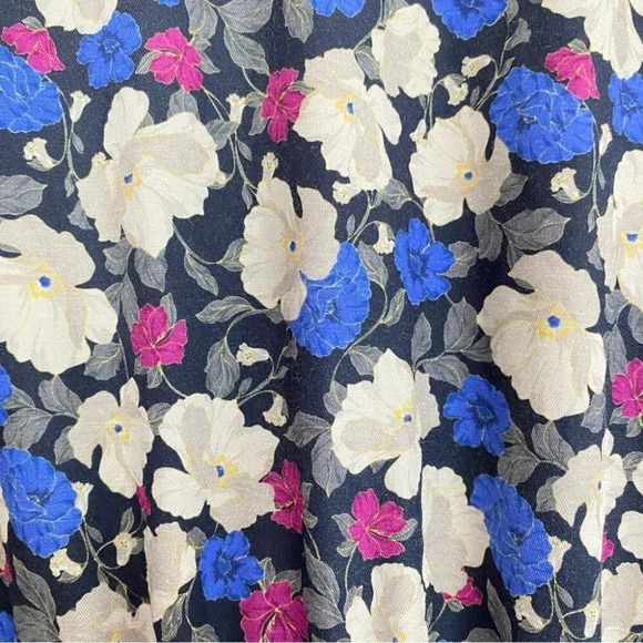 The Westside California Inspired Floral Midi Dress Size Large Silk Cotton EUC - Picture 9 of 14